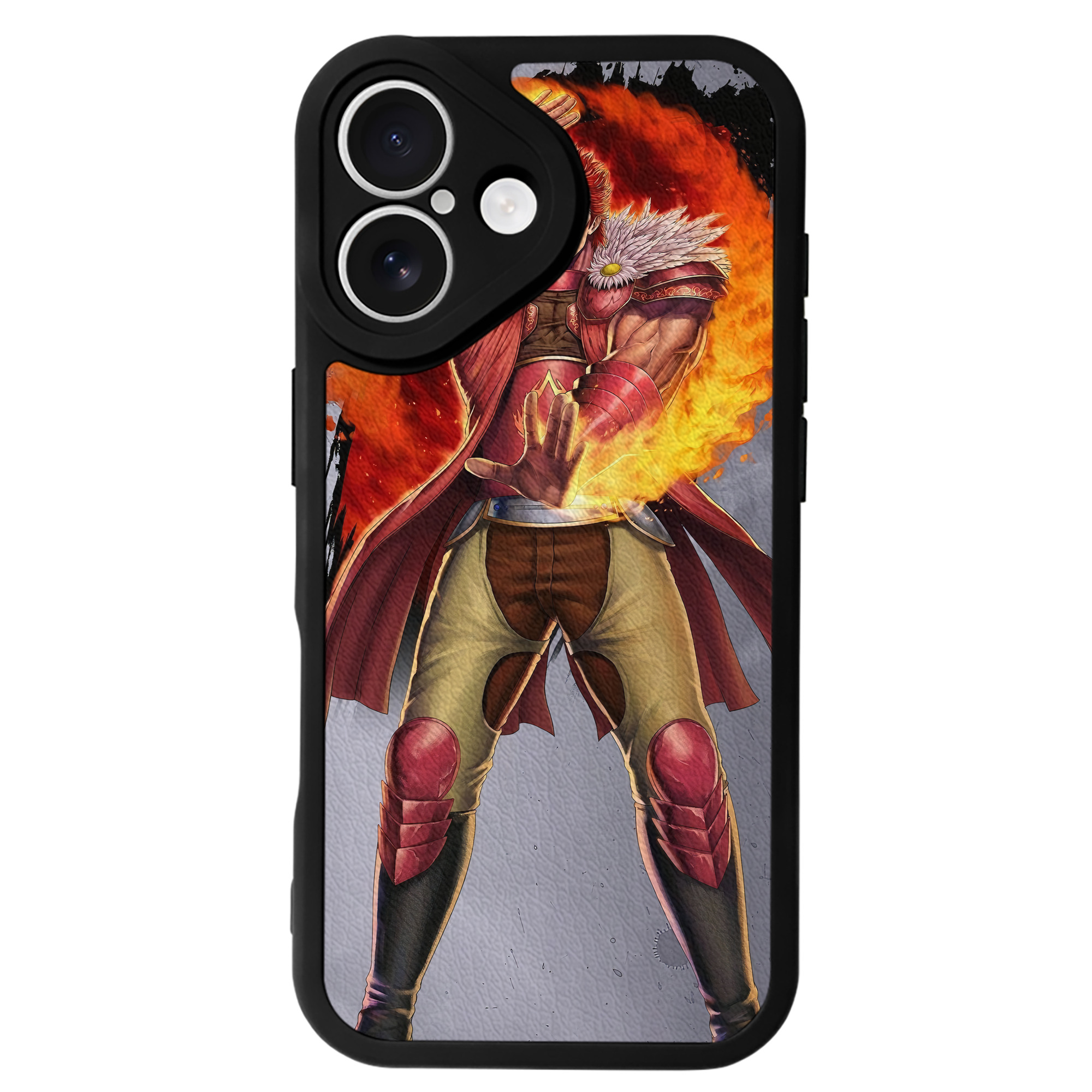 （画像用） 北斗の拳 Fist of the North Star 【iPhone 16シリーズ対応】シリコンスマホケース（レザー調） 材質：シリコン